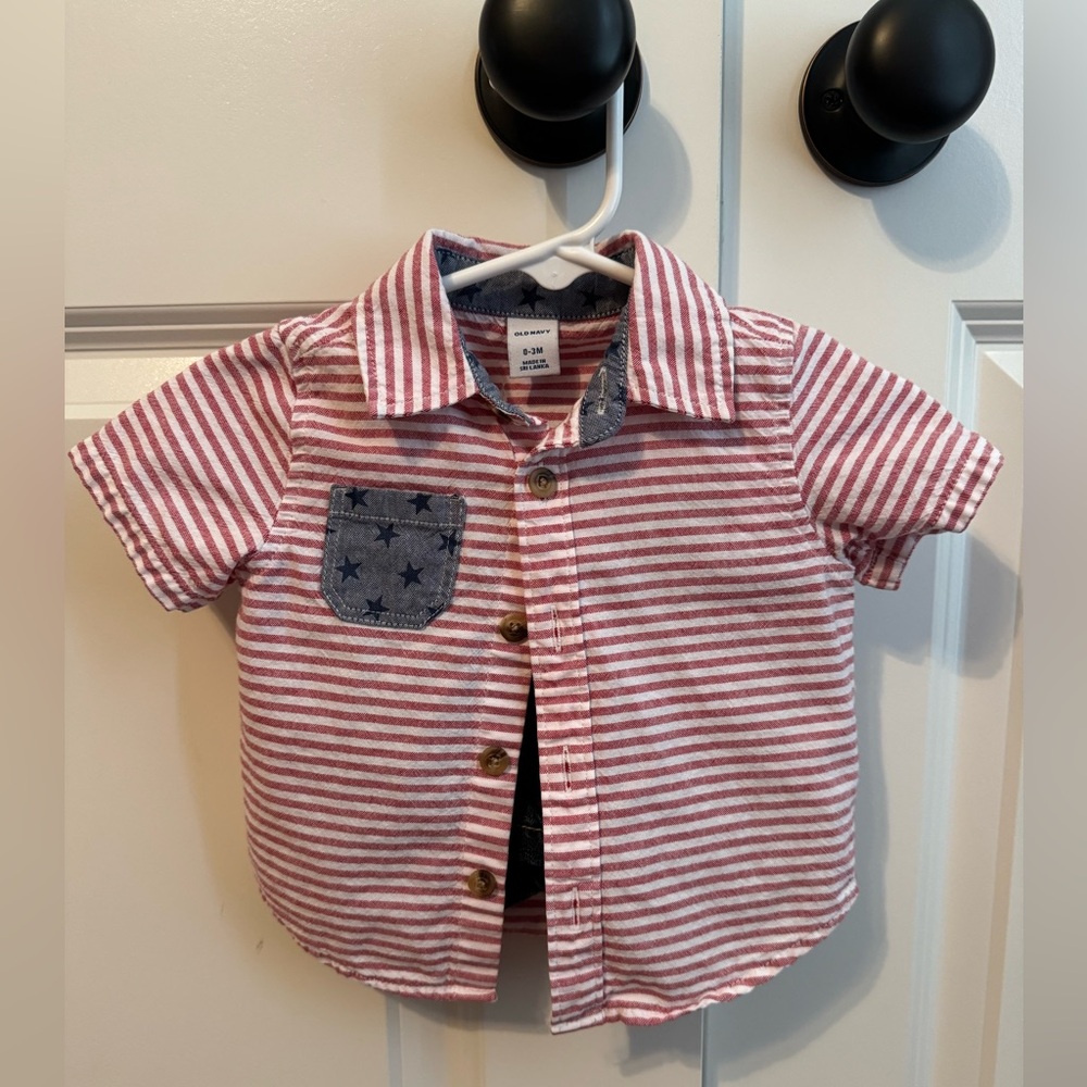 Old Navy 0-3m Button-up & Shorts